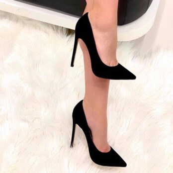 Décolleté camoscio nero – COD. 25613