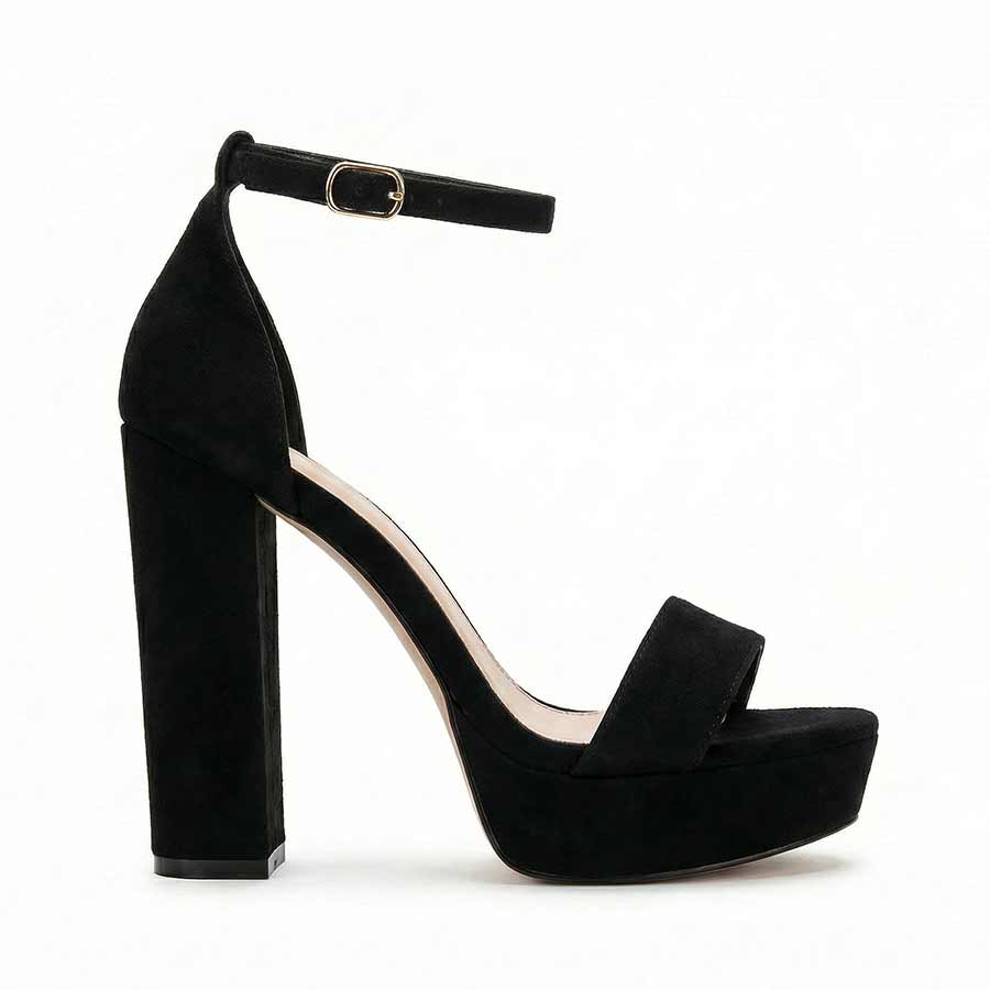 sandalo camoscio nero