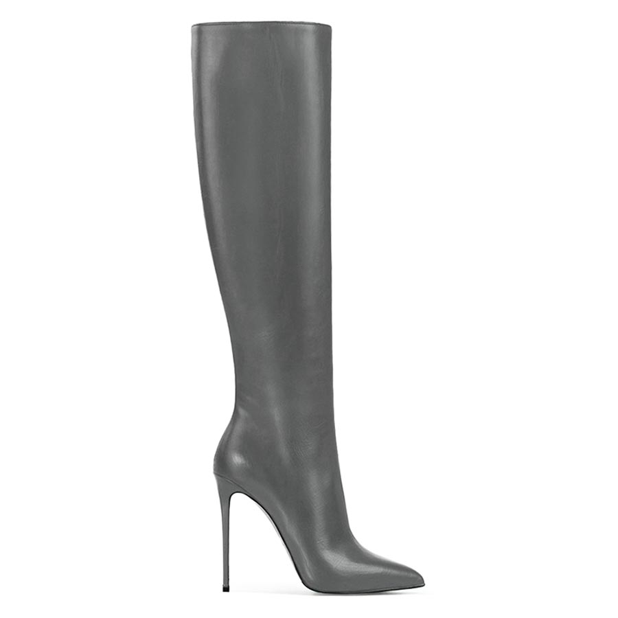 Stivale pelle grigio
