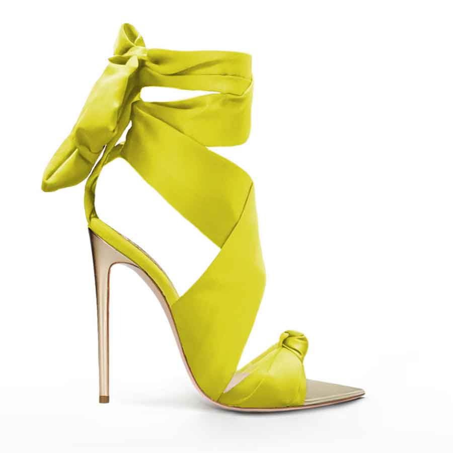 Sandalo nodo raso giallo