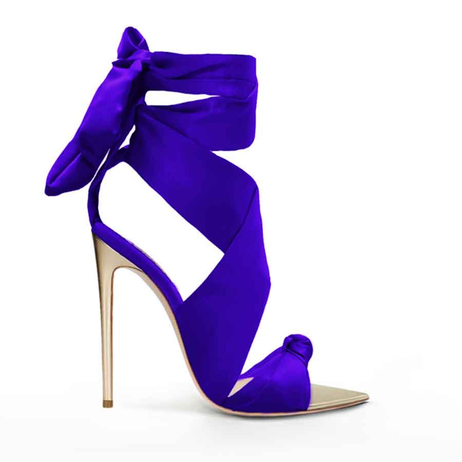 Sandalo nodo raso viola