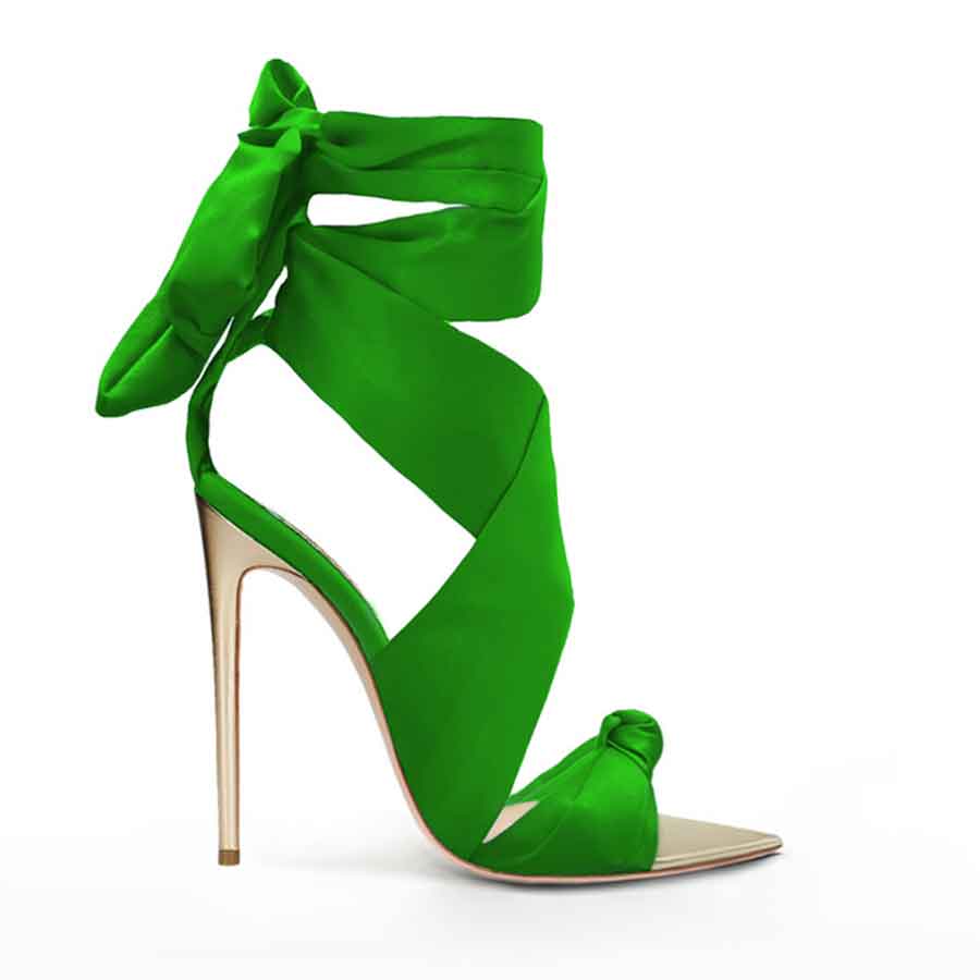 Sandalo nodo raso verde