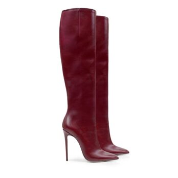 Stivale pelle bordeaux
