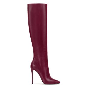 Stivale pelle bordeaux