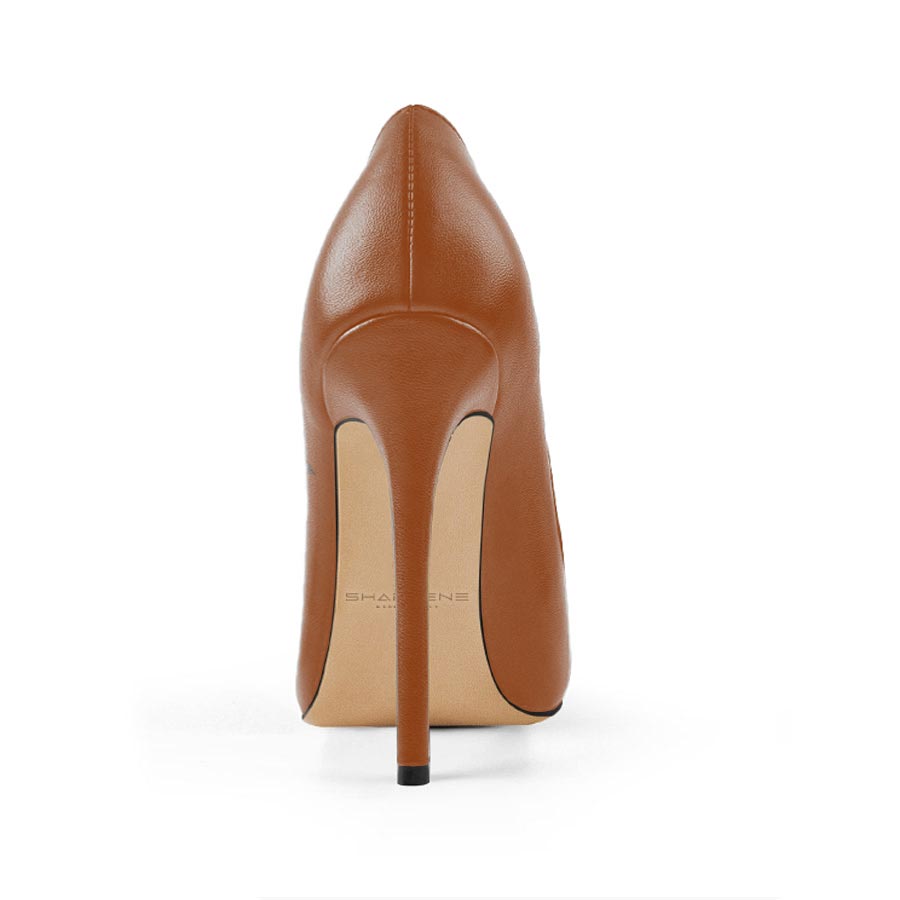 decollete pelle cognac