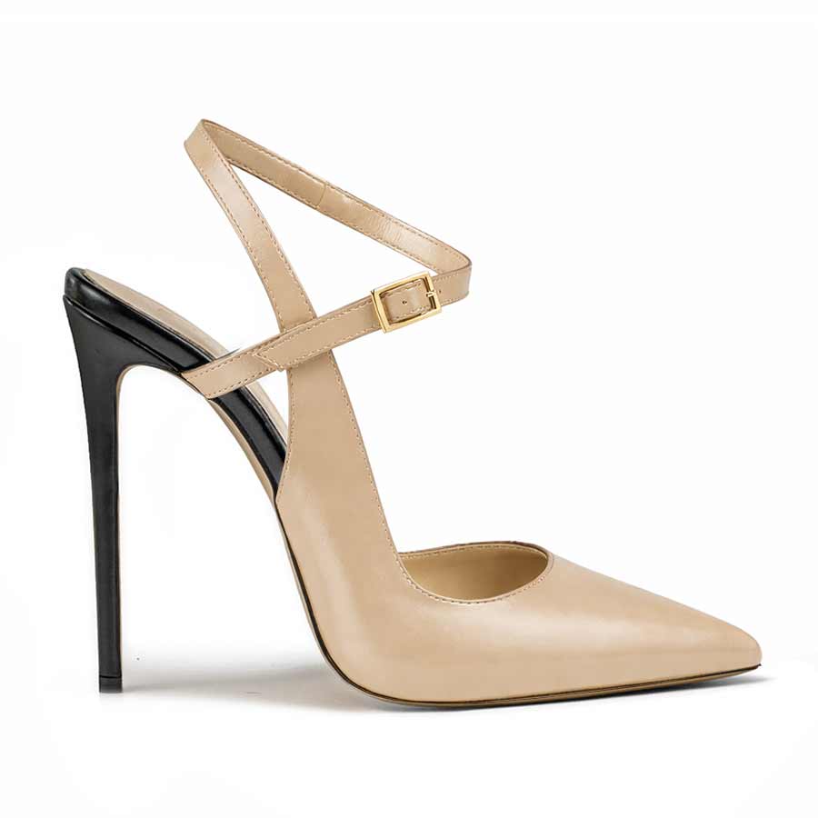 decollette pelle nera carne