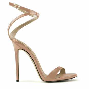 sandalo slingback vernice cipria