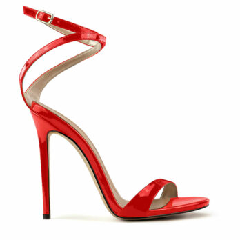 sandalo slingback vernice rossa