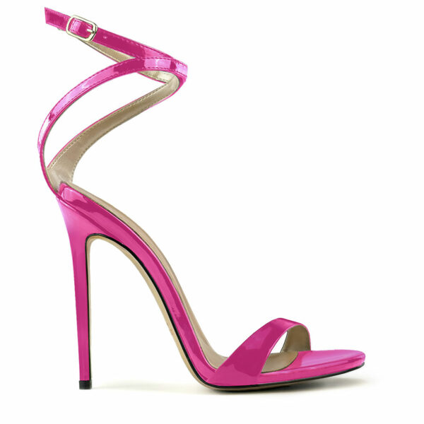 sandalo slingback vernice fuxia