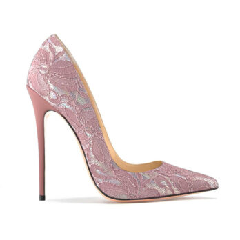 Decollete pizzo rosa