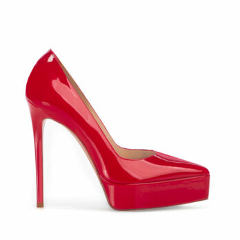 decollette vernice rossa