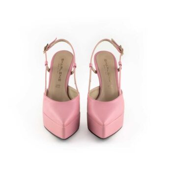 Decollete slingback pelle rosa