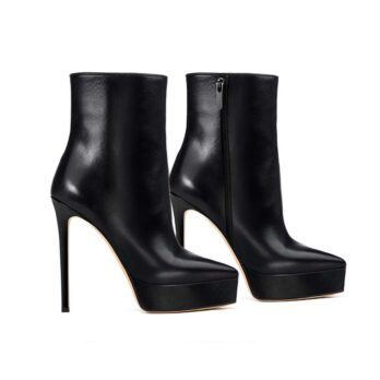Tronchetto pelle nera – COD. 158419