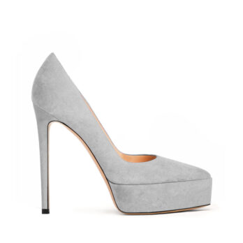 decollette camoscio grigio
