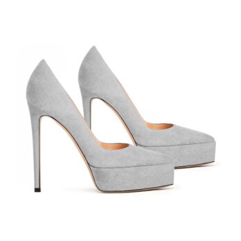 decollette camoscio grigio