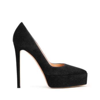 decollette camoscio nero