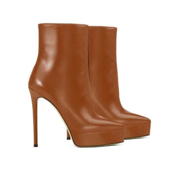 Tronchetto pelle cognac