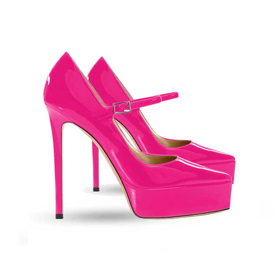 Décolleté vernice fucsia