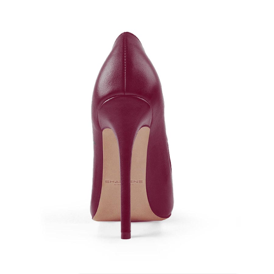 decollete pelle bordeau