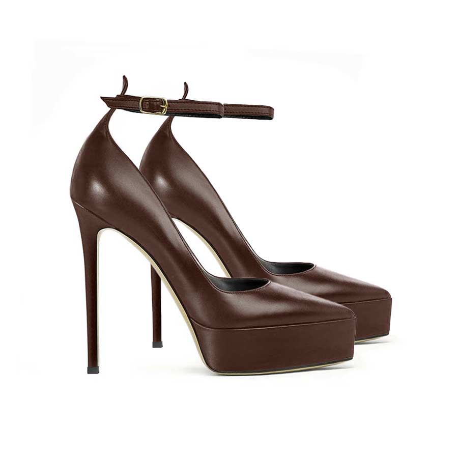 Décolleté pelle testa di moro