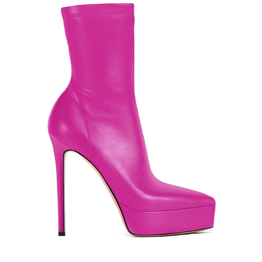 stivaletto fucsia elasticizzato