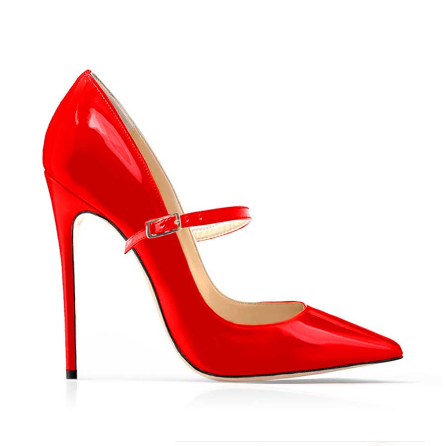 decollete vernice rossa