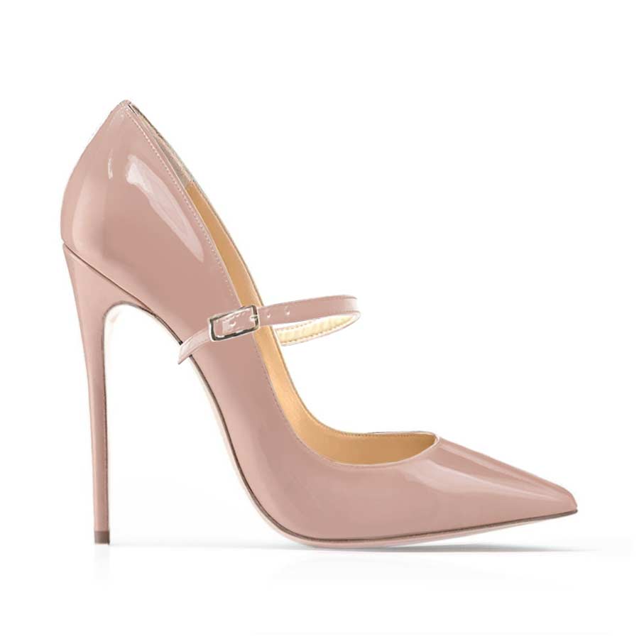 decollete vernice nude