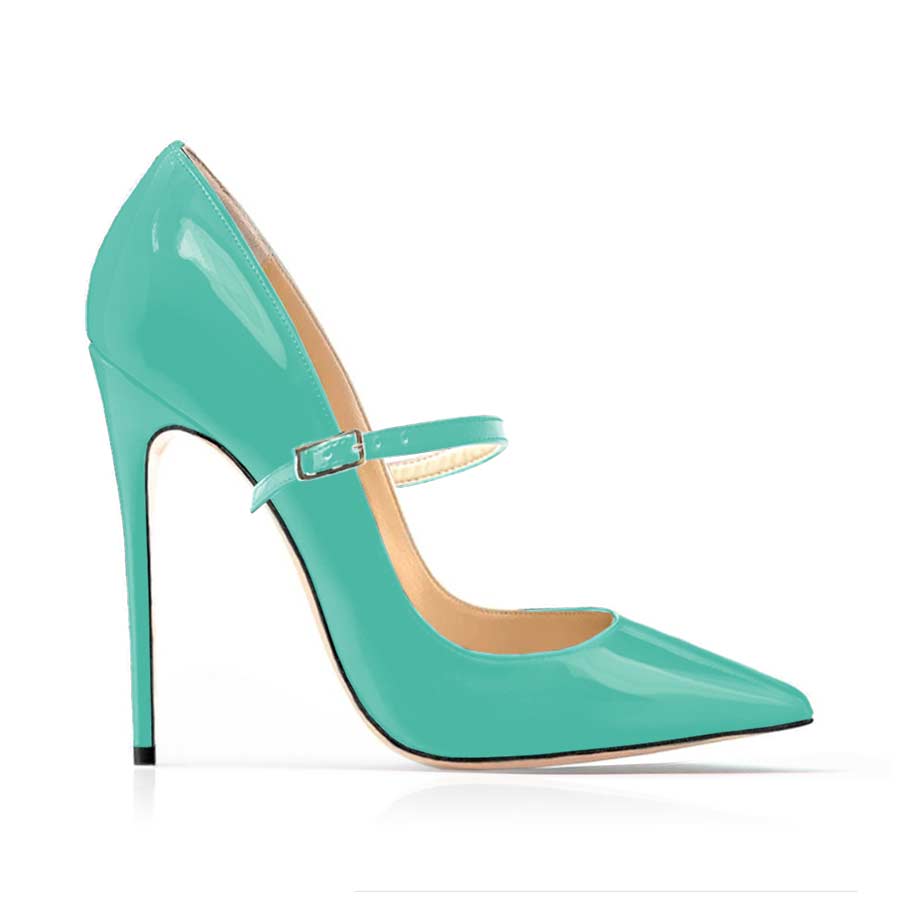 Décolleté vernice tiffany