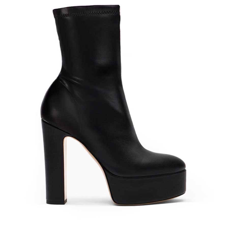 stivaletto pelle nera