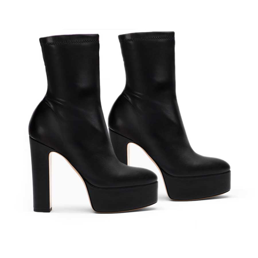 stivaletto pelle nera