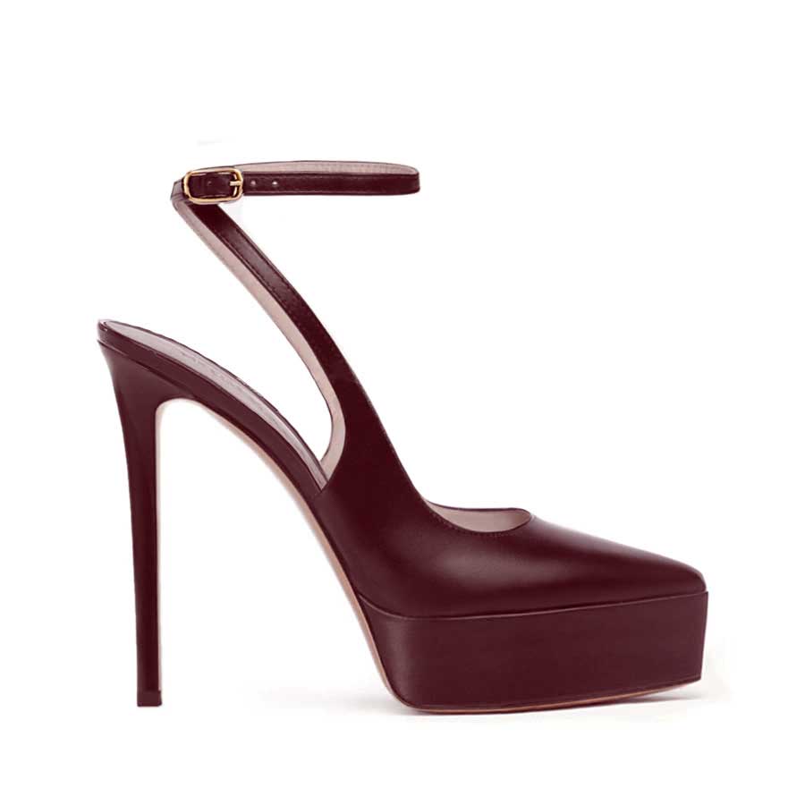 slingback pelle bordeau