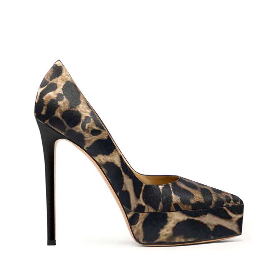 decollette maculato nero