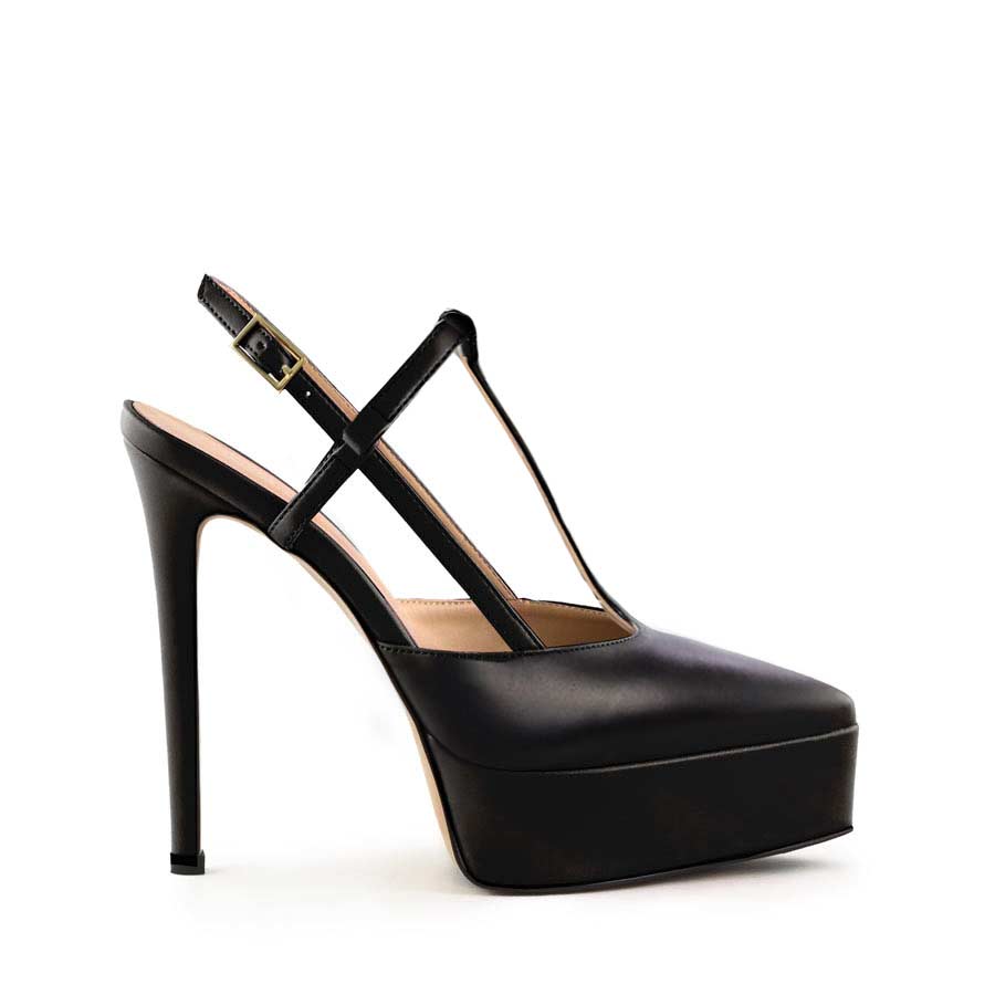 sandalo slingback nero