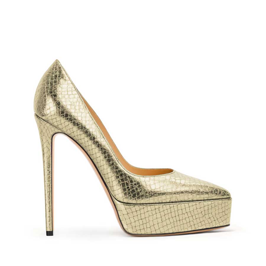 Décolleté laminato platino