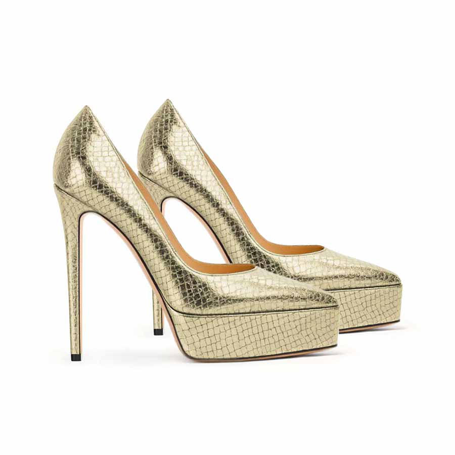 Décolleté laminato platino