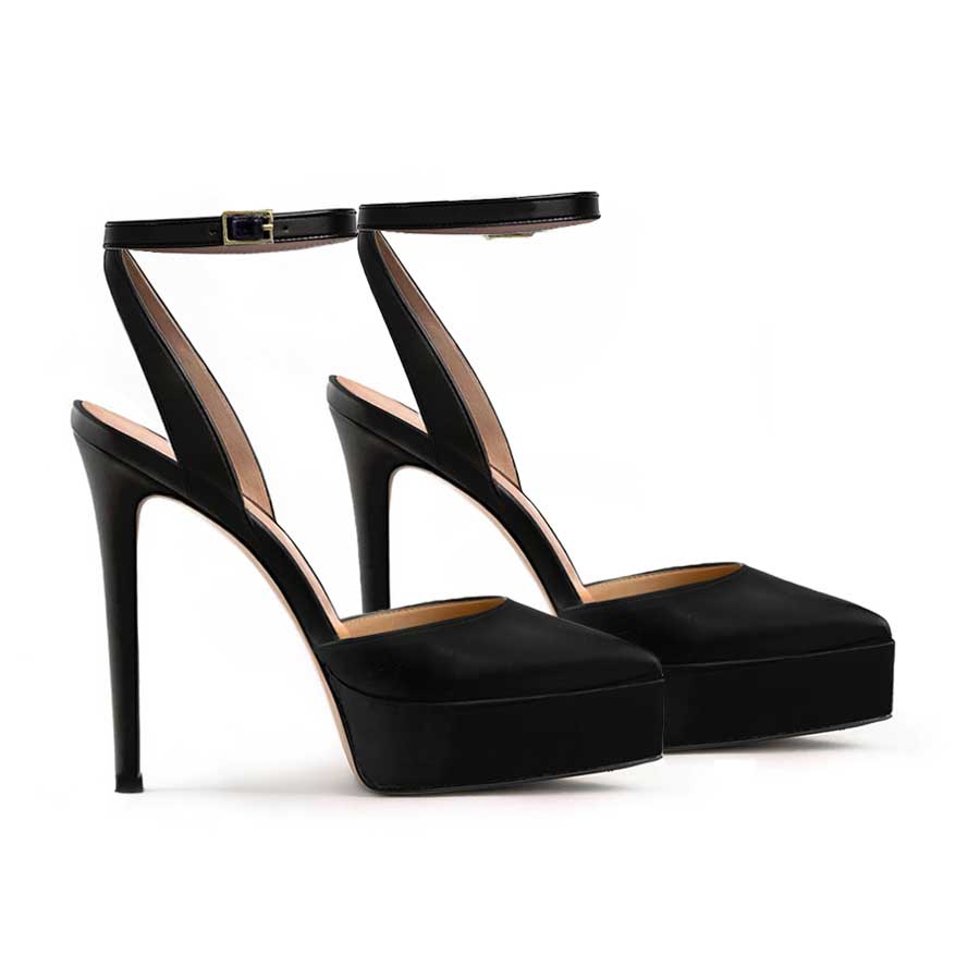 sandalo slingback nero