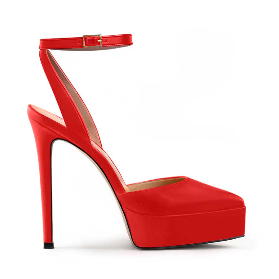 sandalo slingback rosso