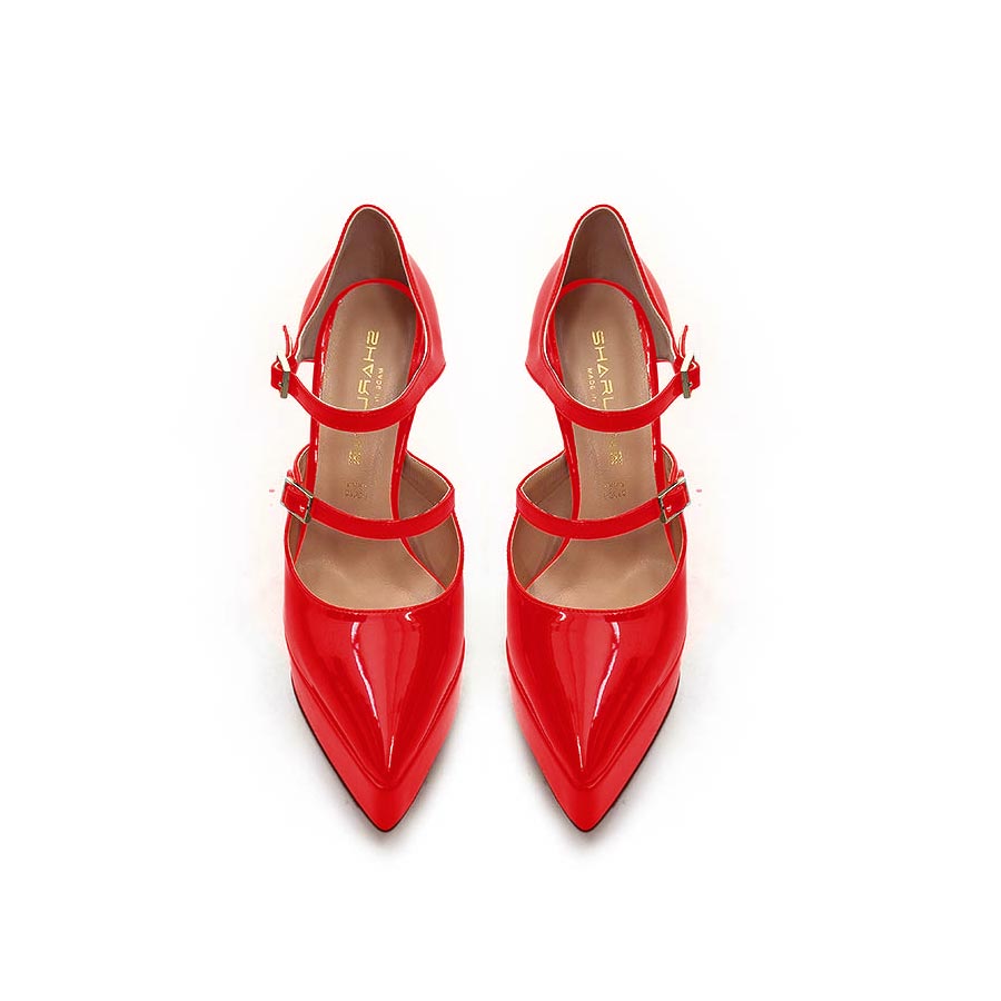 Décolleté vernice rossa