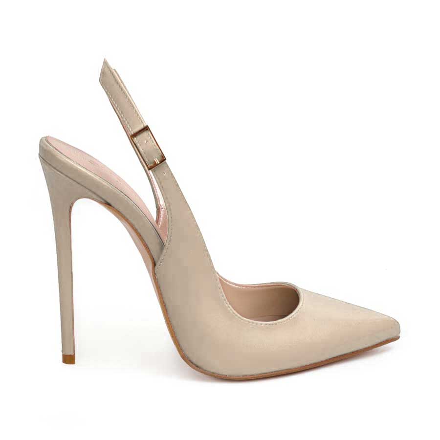 slingback pelle beige