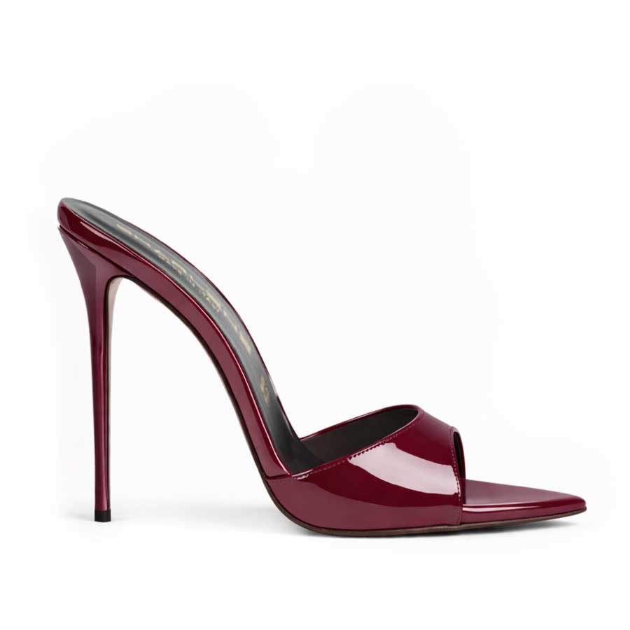 mules bordeau vernice