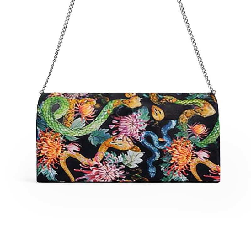 Borsa a spalla raso fiorato  – cod. 163389