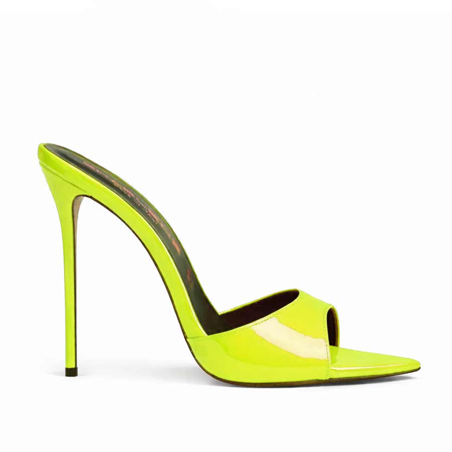 mules giallo fluo