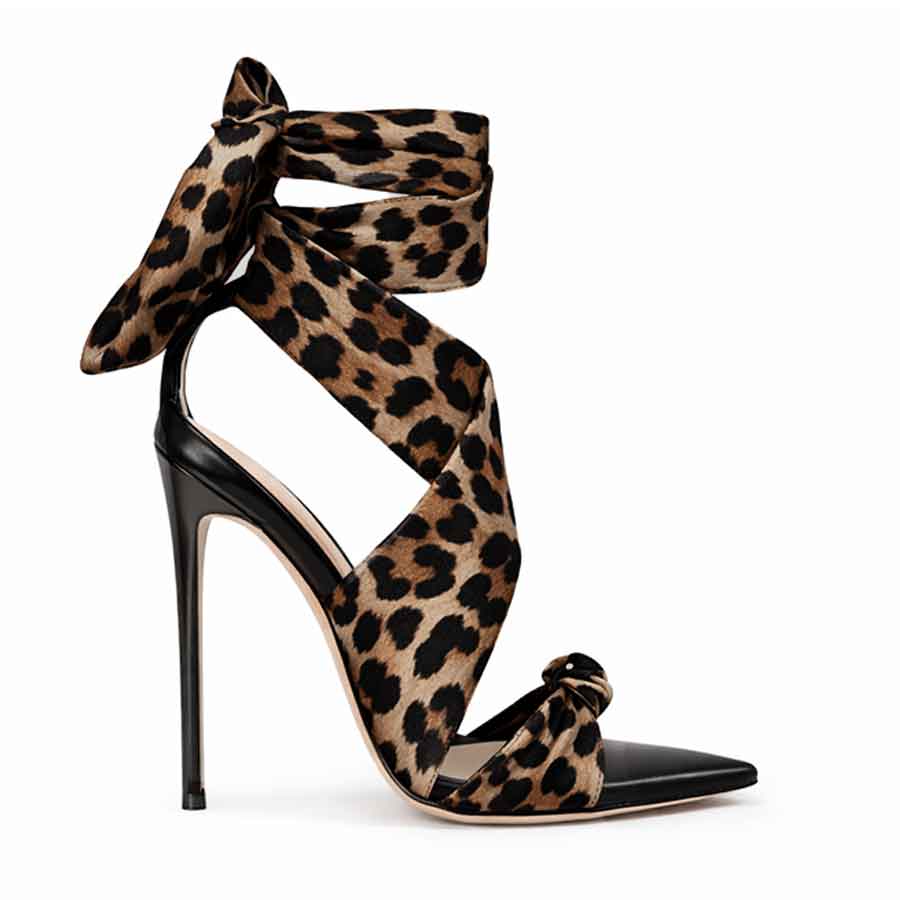 sandalo maculato nero pelle