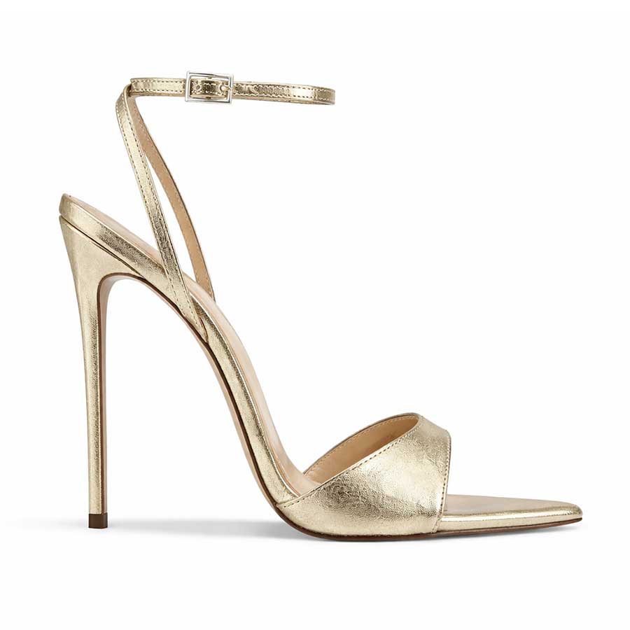 sandalo pelle platino