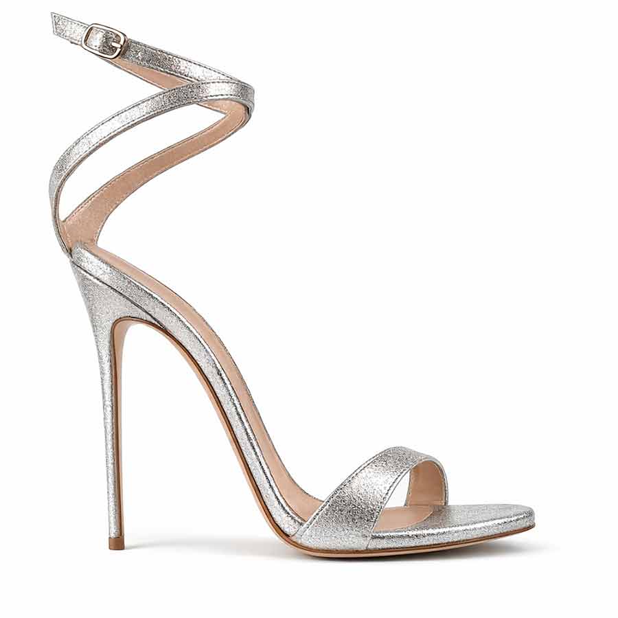 sandalo slingback argento