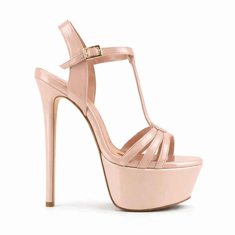 sandalo vernice cipria