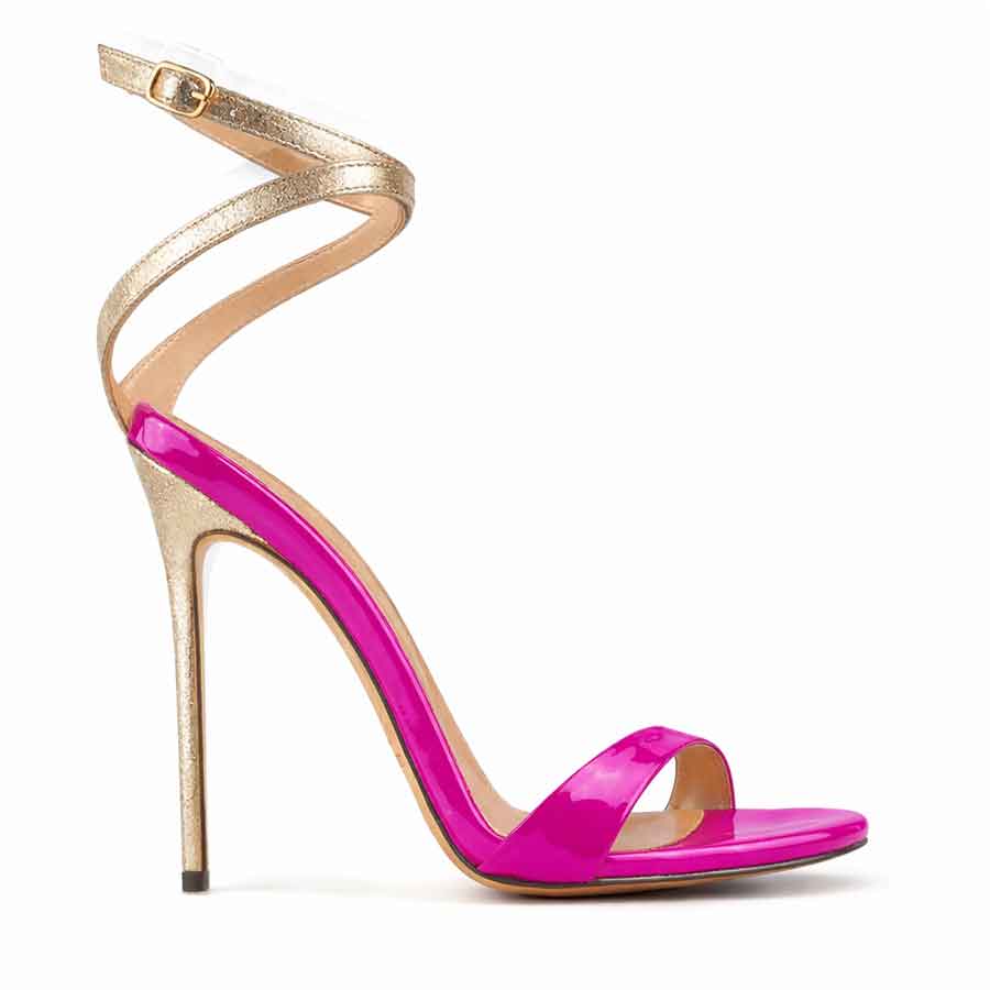 sandalo vernice fucsia platin