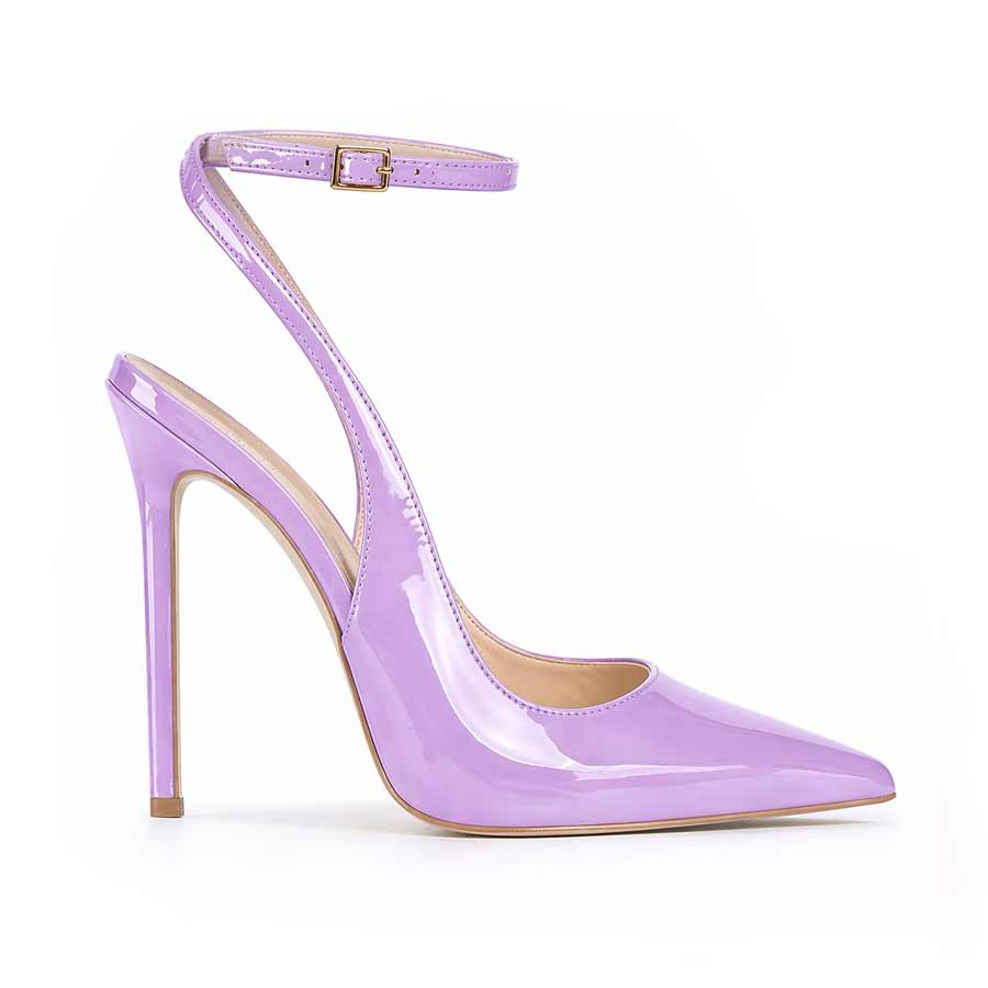 decollette slingback vernice glicine