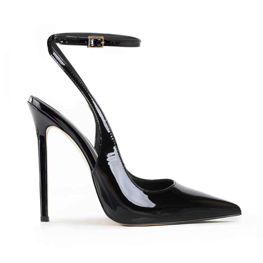 decollette slingback vernice nera