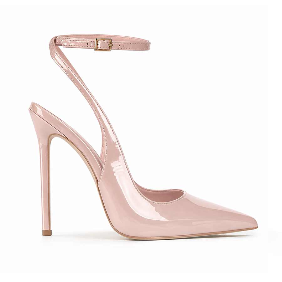decollette slingback vernice nude